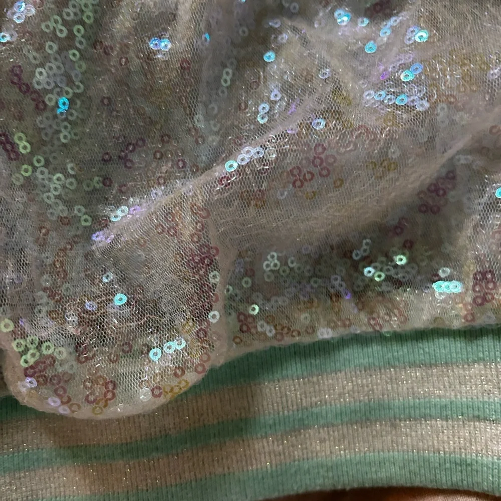 Disney Mint Sequin Bomber Jacket